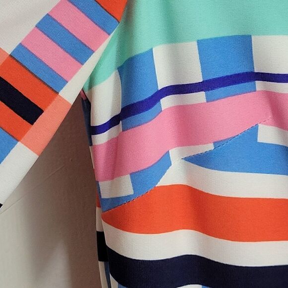 Eliza J Colourblock Graphic Tunic 3/4 Sleeve Dress - Picture 6 of 13